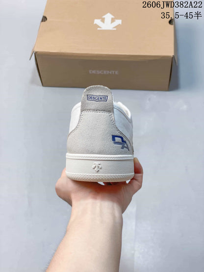 DESCENTE Chron Pacer CVS Retro T-Toe Sneakers, White/Grey