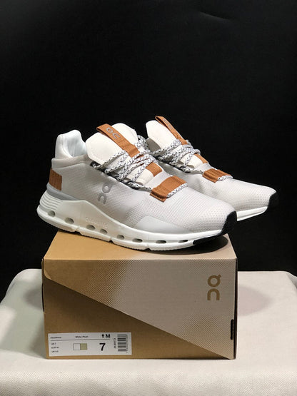 On Cloudnova 1 Sneakers in White Pearl