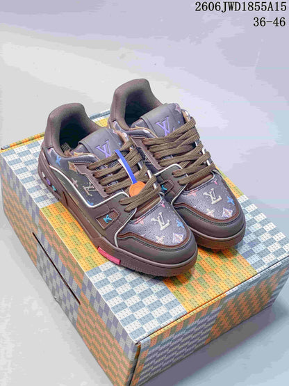 Louis Vuitton Trainer Low Sneakers in Taupe Multicolor TWD1855A15