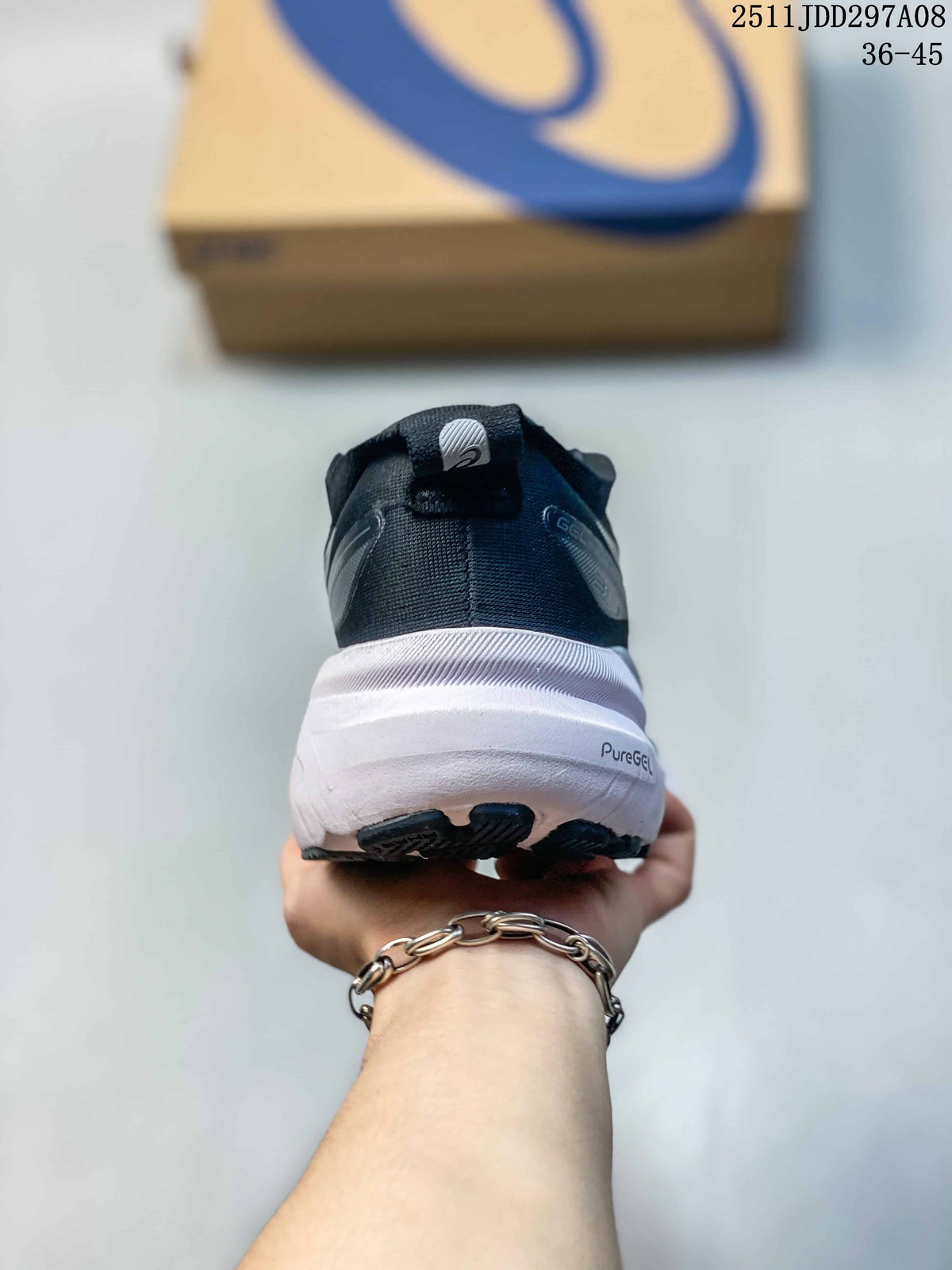 ASICS Running Shoes in Dark Gray and White