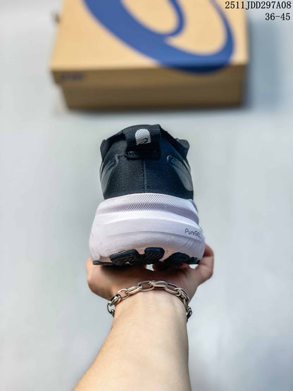 ASICS Running Shoes in Dark Gray and White