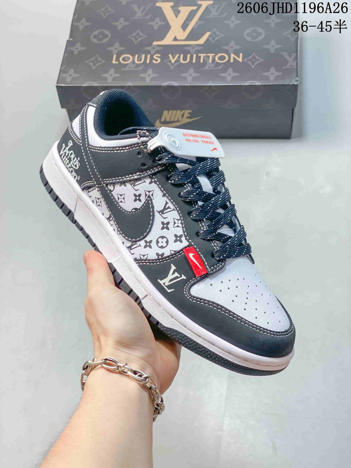 Nike SB Dunk Low LV Print Custom-Style Sneakers CS1688