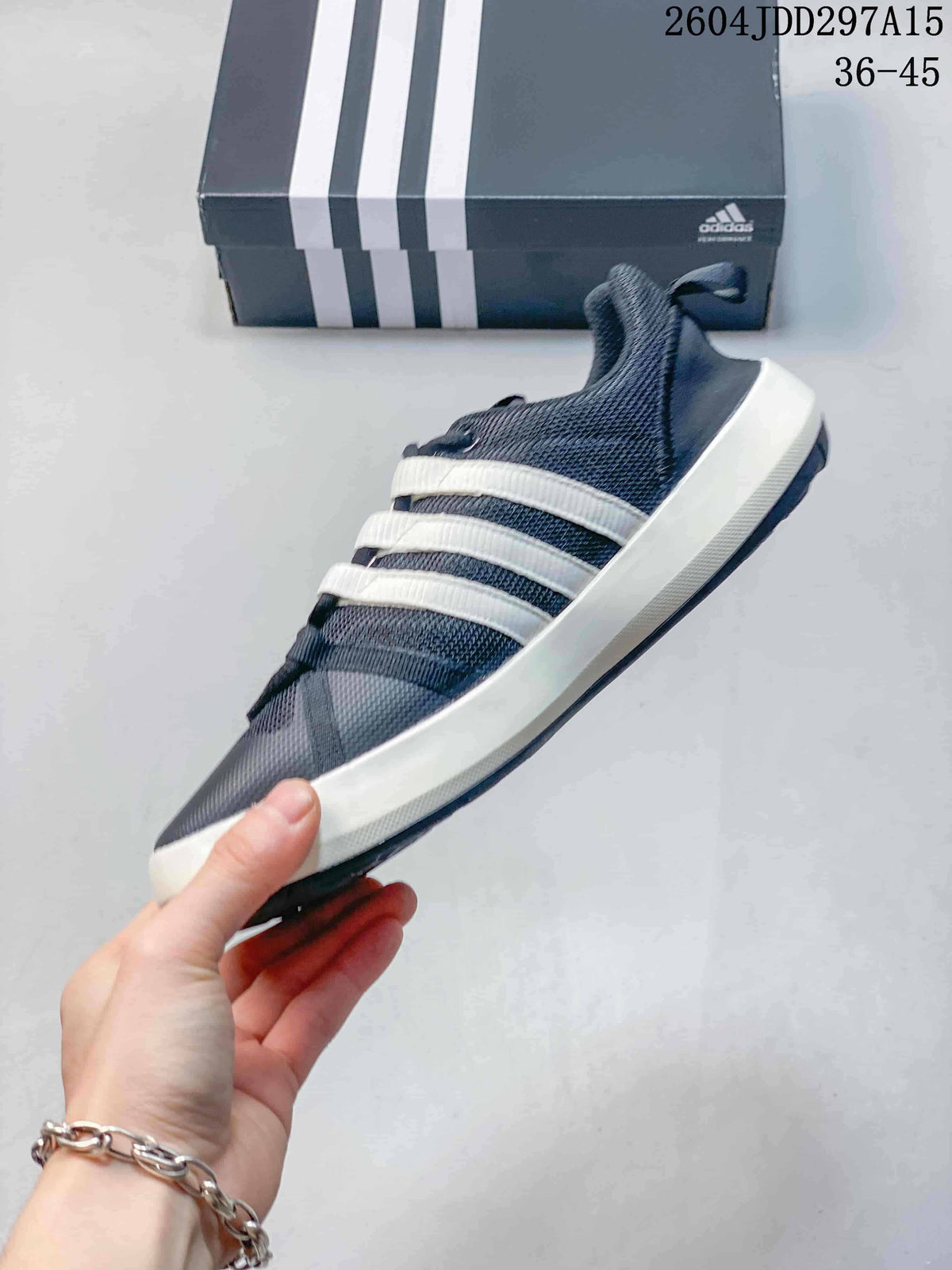 adidas Terrex CC Boat Water Shoes, Dark Gray and White