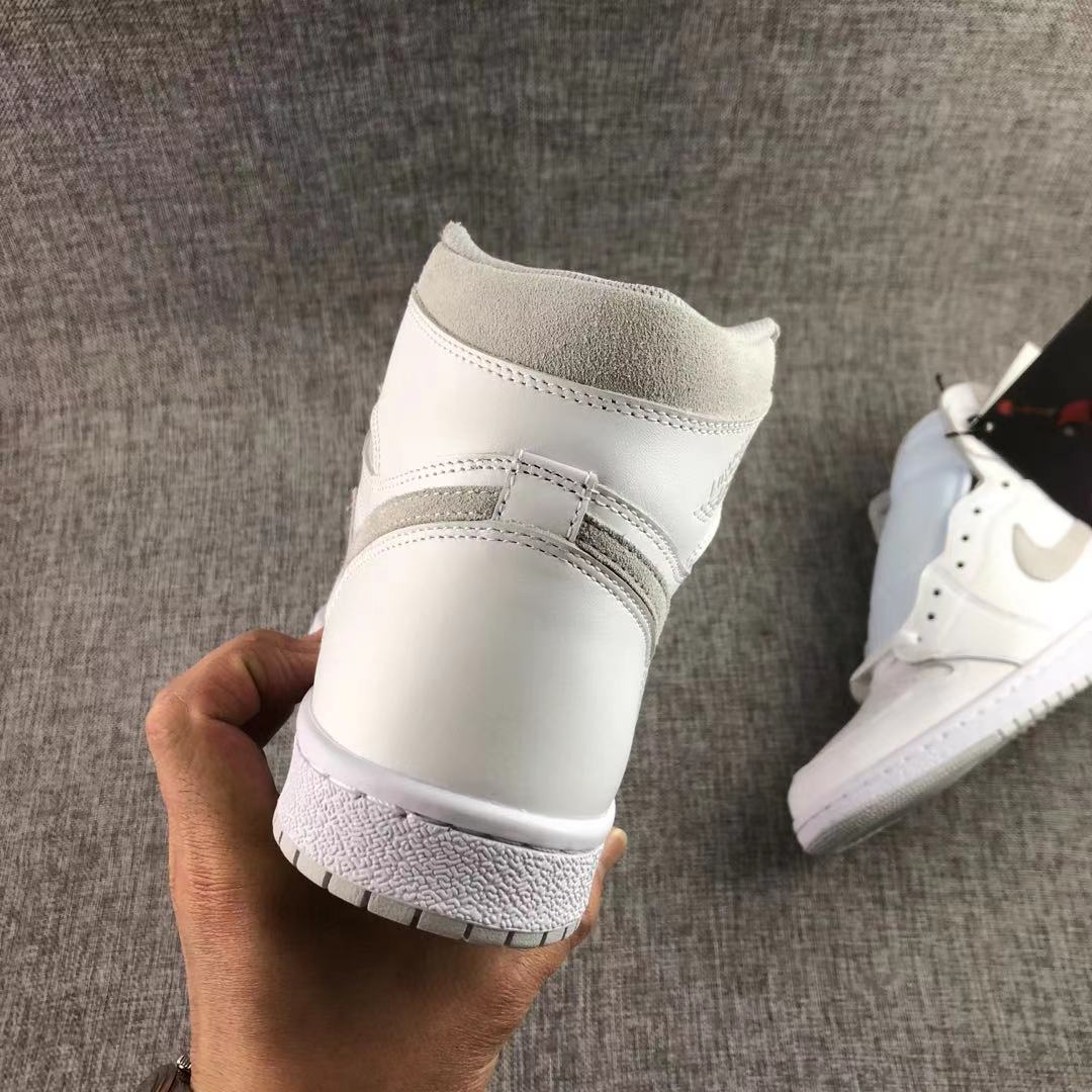 Close-up of the heel showing the grey collar and layered rear panels.