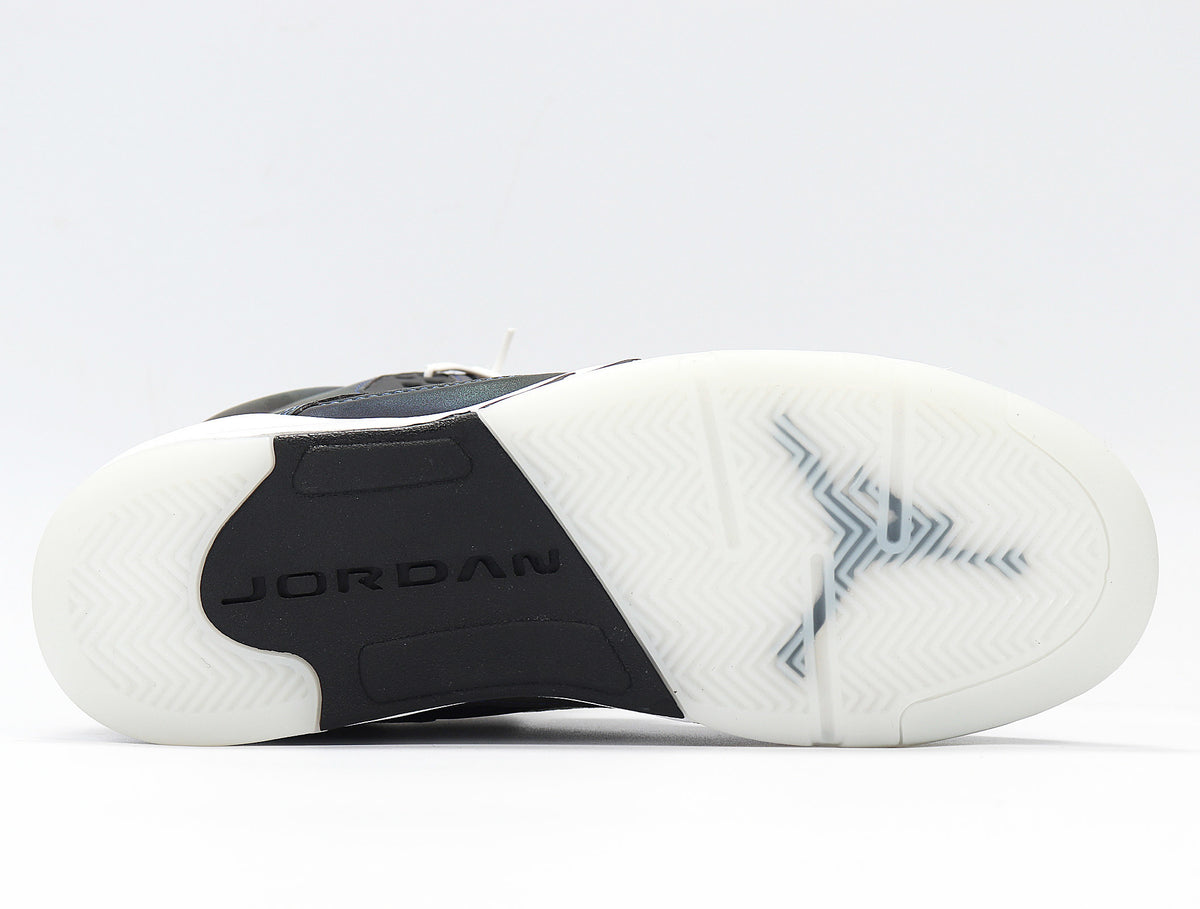 Underside view of the translucent outsole with Jordan branding.
