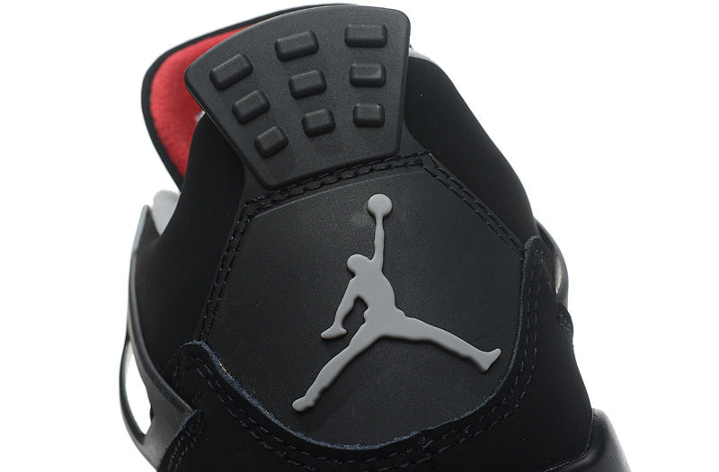 Close-up of the rear heel panel with a raised grey Jumpman logo.