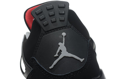 Close-up of the rear heel panel with a raised grey Jumpman logo.