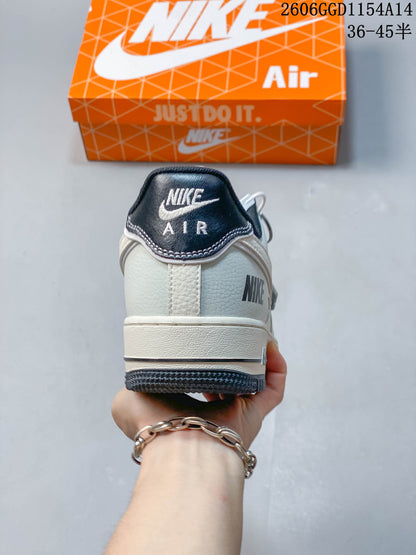 Nike Air Force 1 Low Cream and Navy Sneakers