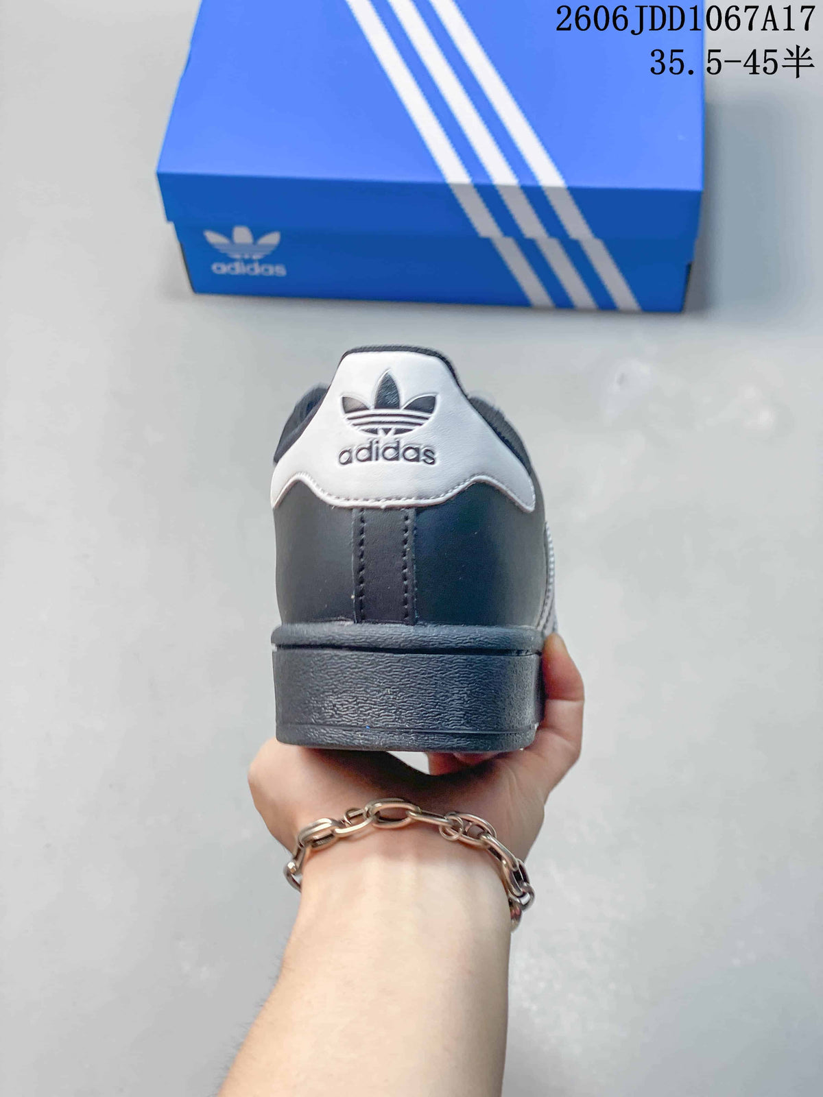 Adidas Superstar Sneakers in Charcoal and White