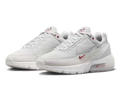 Nike Air Max 270 White and Red Running-Style Sneakers