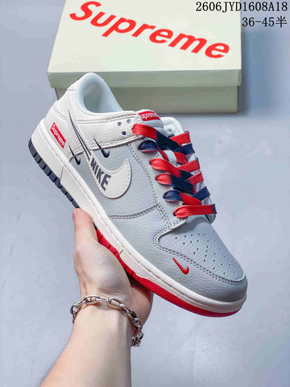 Nike SB Dunk Low Supreme-Style Grey Sneakers