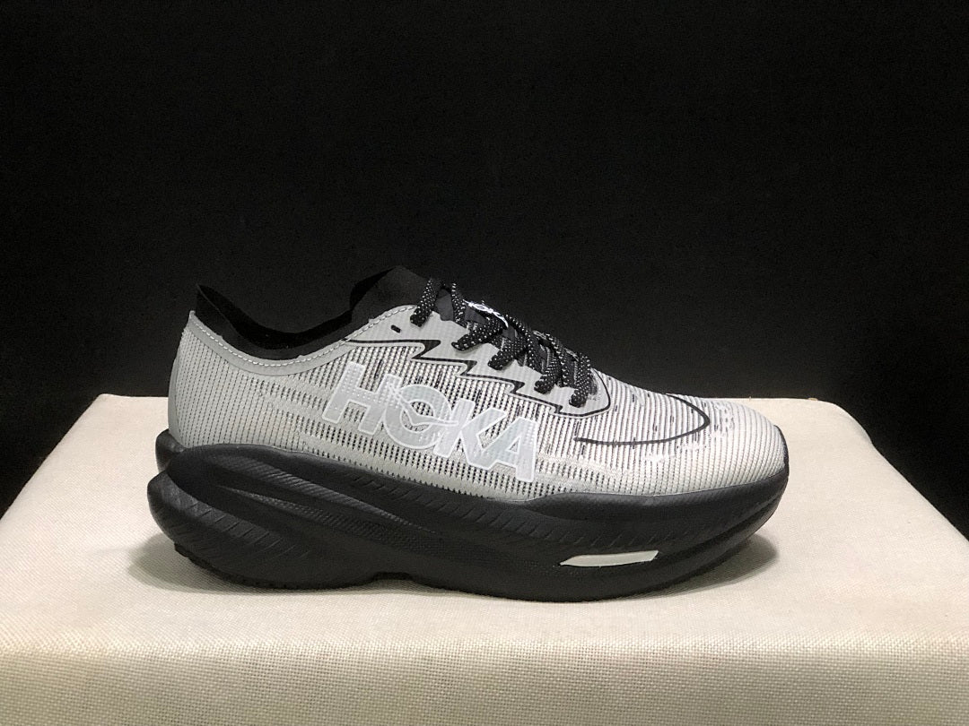 HOKA Mach X 2 Running Shoes in White and Black
