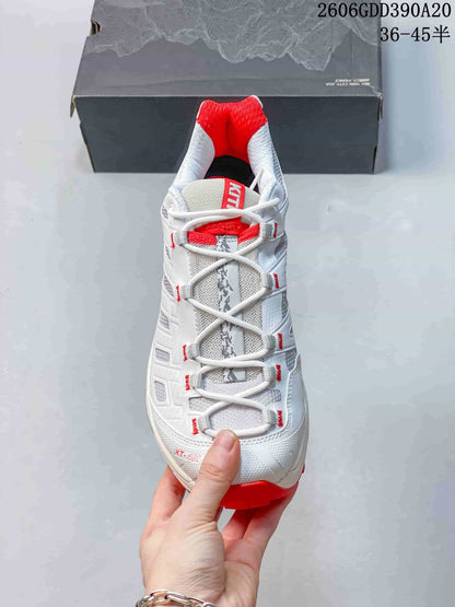 Salomon x Kith XT-4K Trail Running Shoes, White and Red