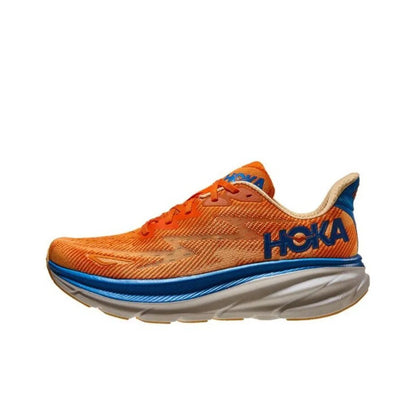 HOKA Clifton 9 Running Shoes, Orange and Blue
