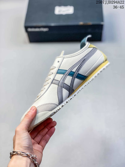 Onitsuka Tiger Mexico 66 Deluxe Sneakers in Cream and Teal