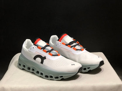 On Cloudmonster Sneakers in White and Blue