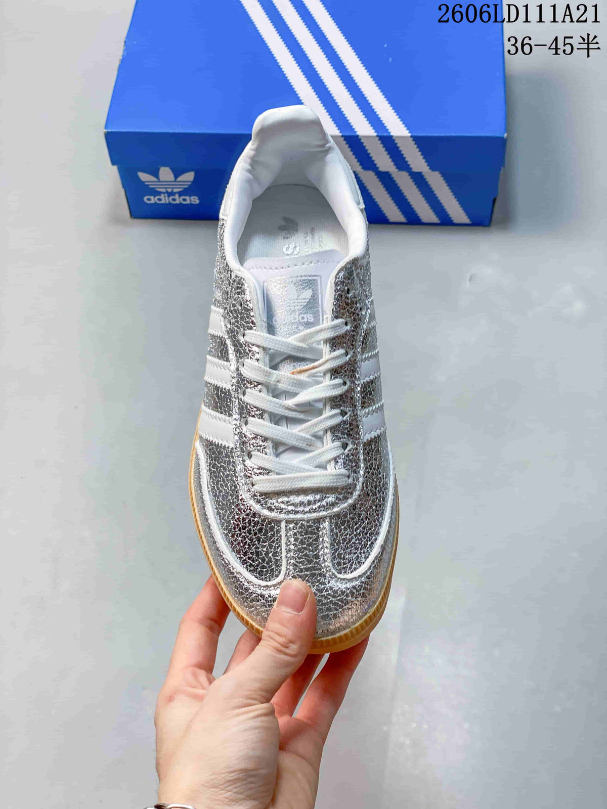 adidas Samba OG Silver Metallic Low-Top Sneakers KJ6590
