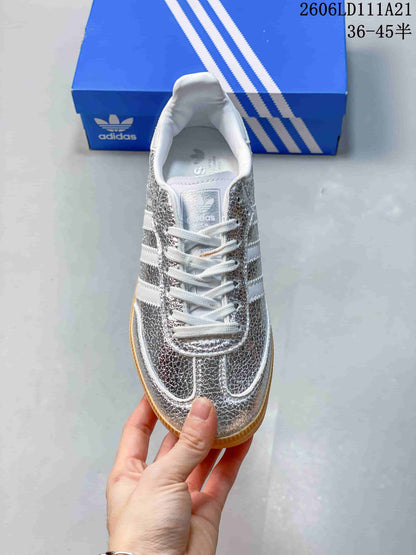 adidas Samba OG Silver Metallic Low-Top Sneakers KJ6590