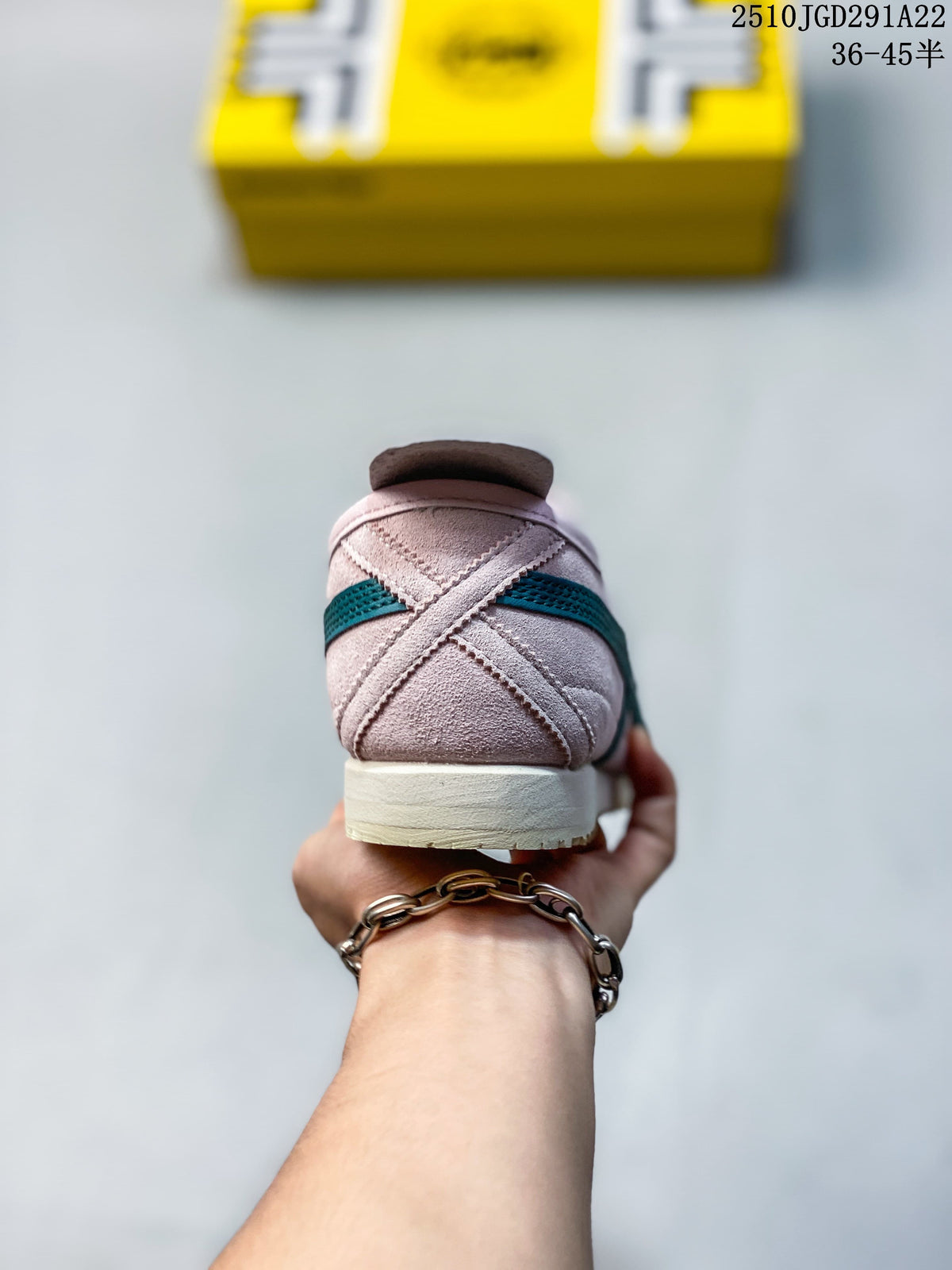 Onitsuka Tiger Pink and Teal Lace-Up Sneakers
