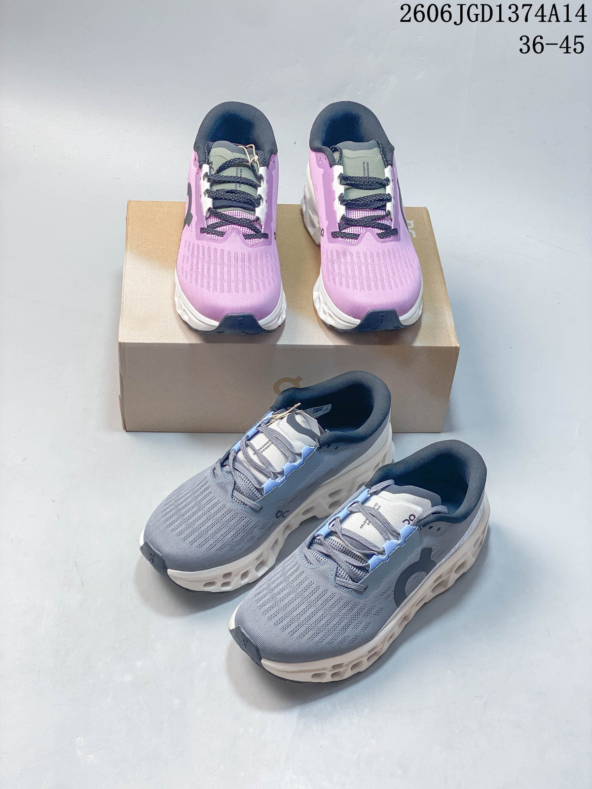 On Cloudmonster 3 Running Shoes in Gray and Lilac