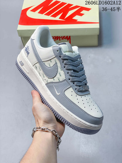 Nike Air Force 1 Low White and Grey Sneakers