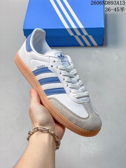 adidas Originals Samba OG Low-Top Sneakers, White Blue