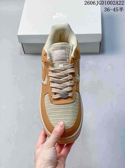 Nike Air Force 1 '07 Low Sneakers in Tan and Cream