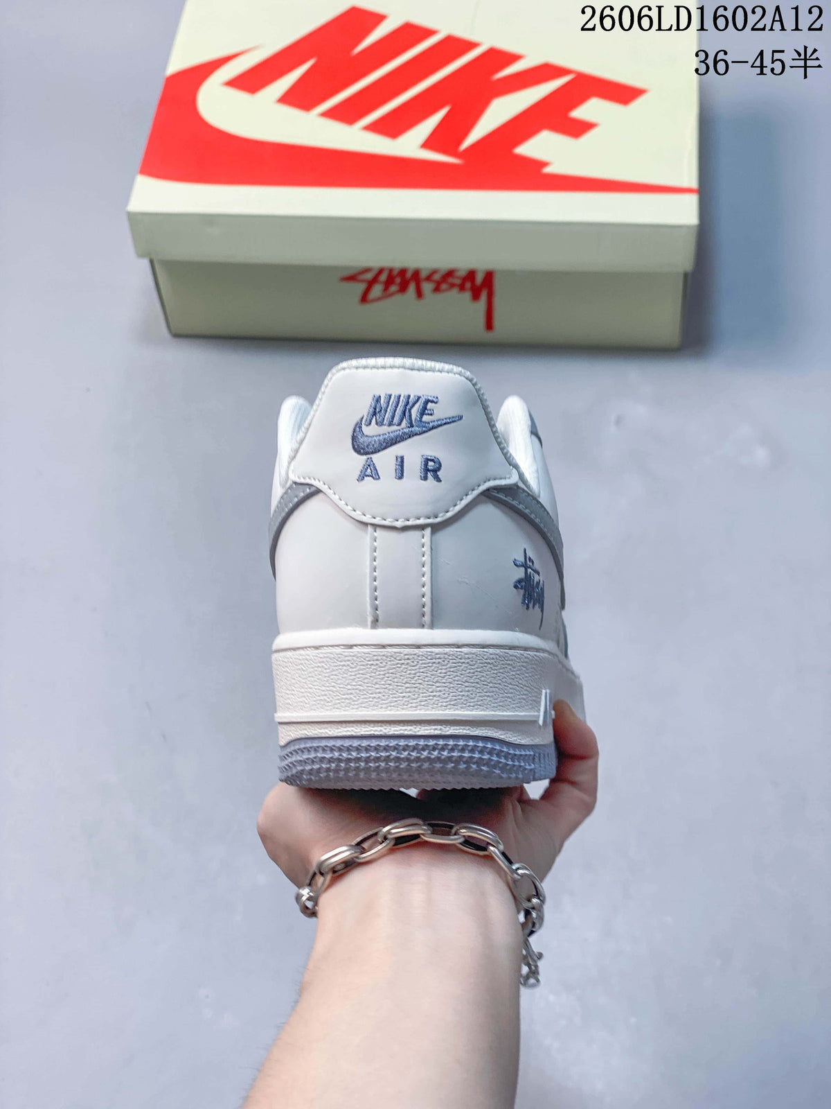 Nike Air Force 1 Low White and Grey Sneakers