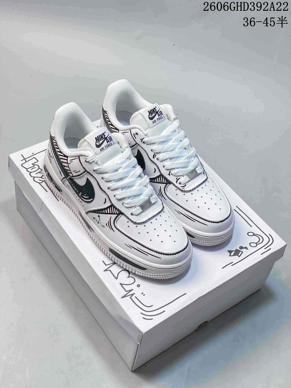 Nike Air Force 1 ’07 Low White Graphic Sneakers