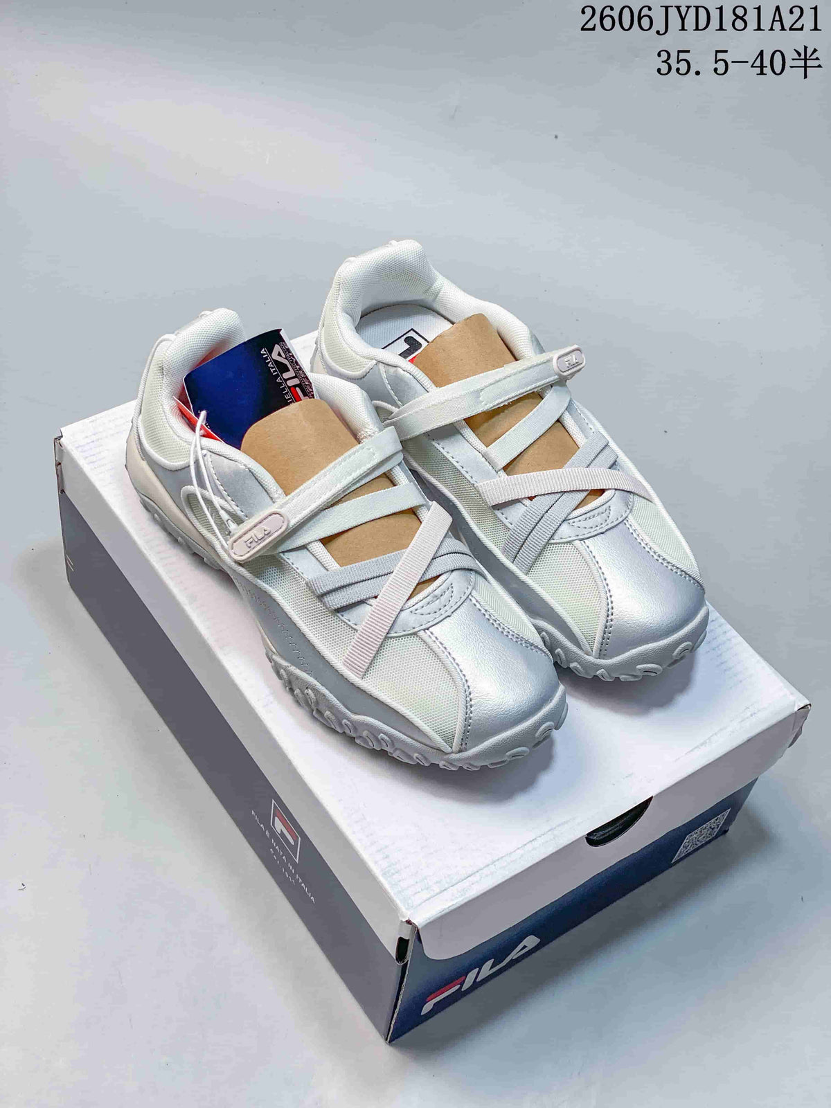 FILA Pebble Sandal Shoes in Silver and White