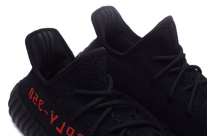 Yeezy 350 V2 Black Knit Low-Top Sneakers