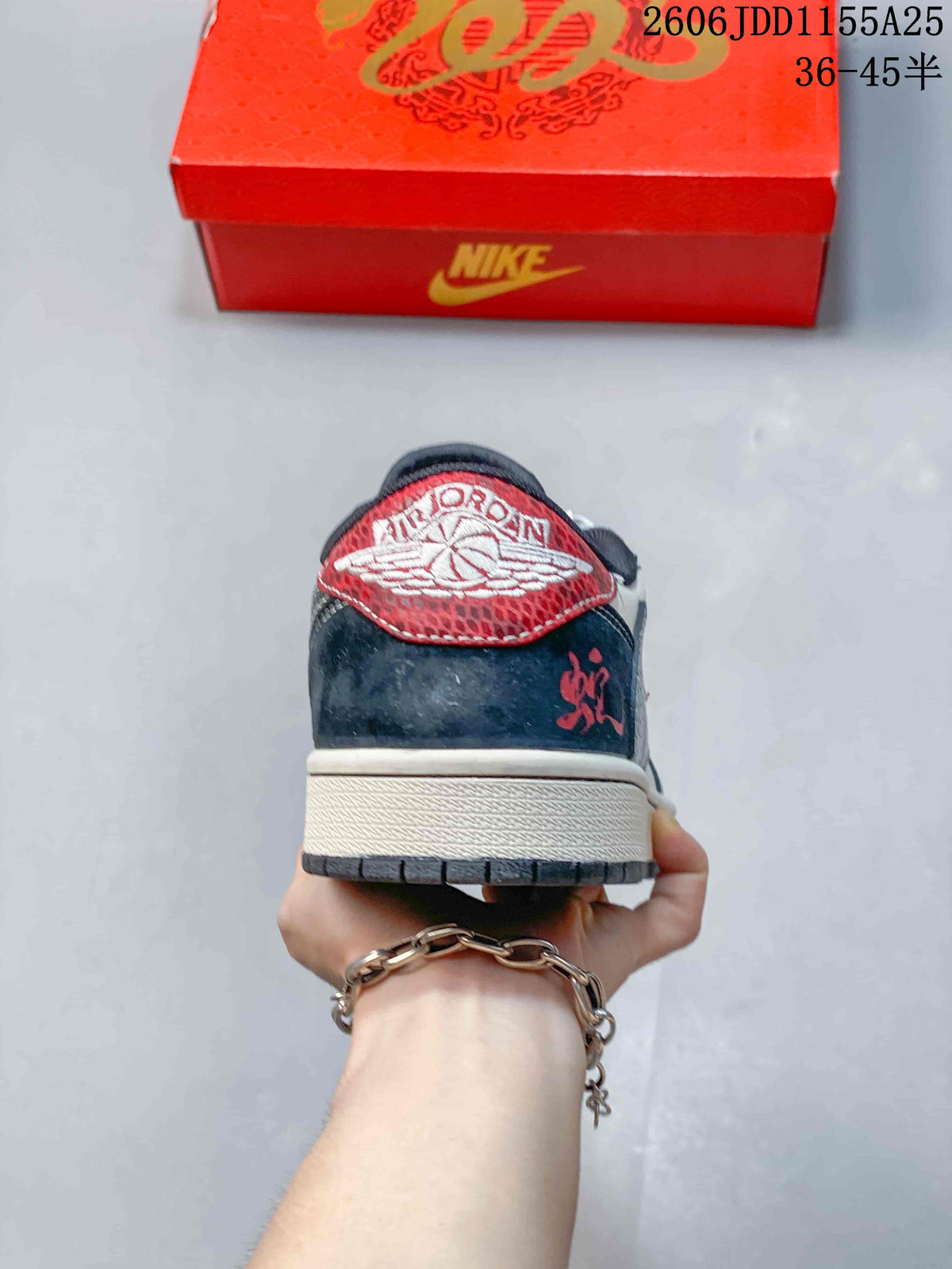 Jordan 1 Low OG SP White and Navy Sneakers