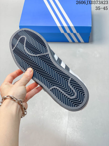 Adidas Originals Superstar Low-Top Sneakers, White and Dark Gray