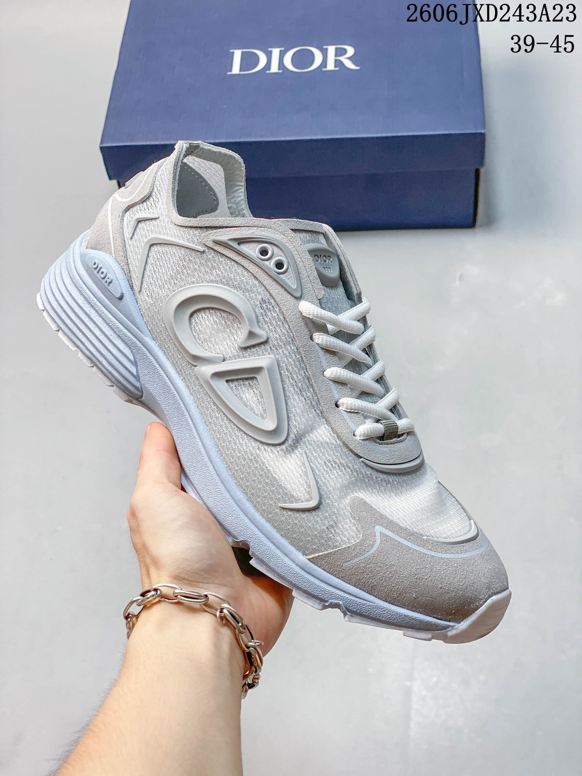 Dior B30 Countdown Low-Top Sneakers in Mesh