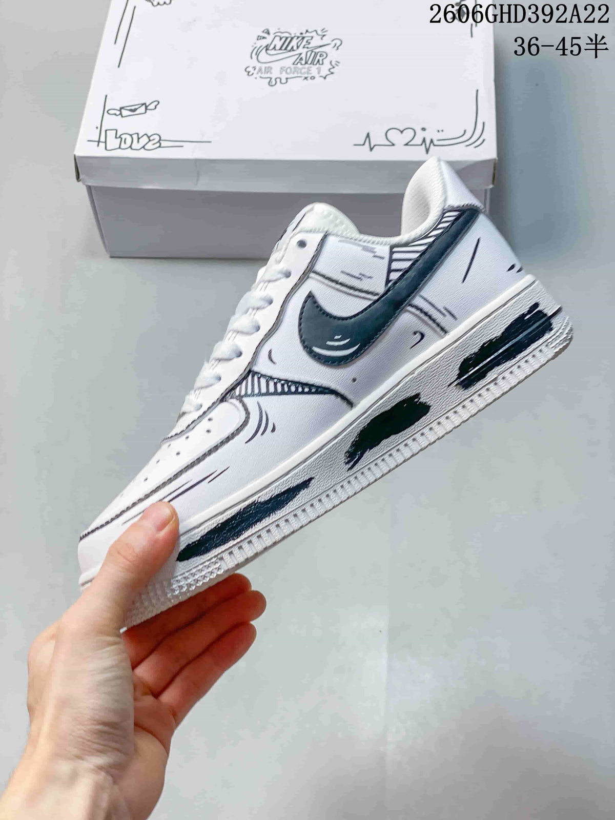 Nike Air Force 1 ’07 Low White Graphic Sneakers