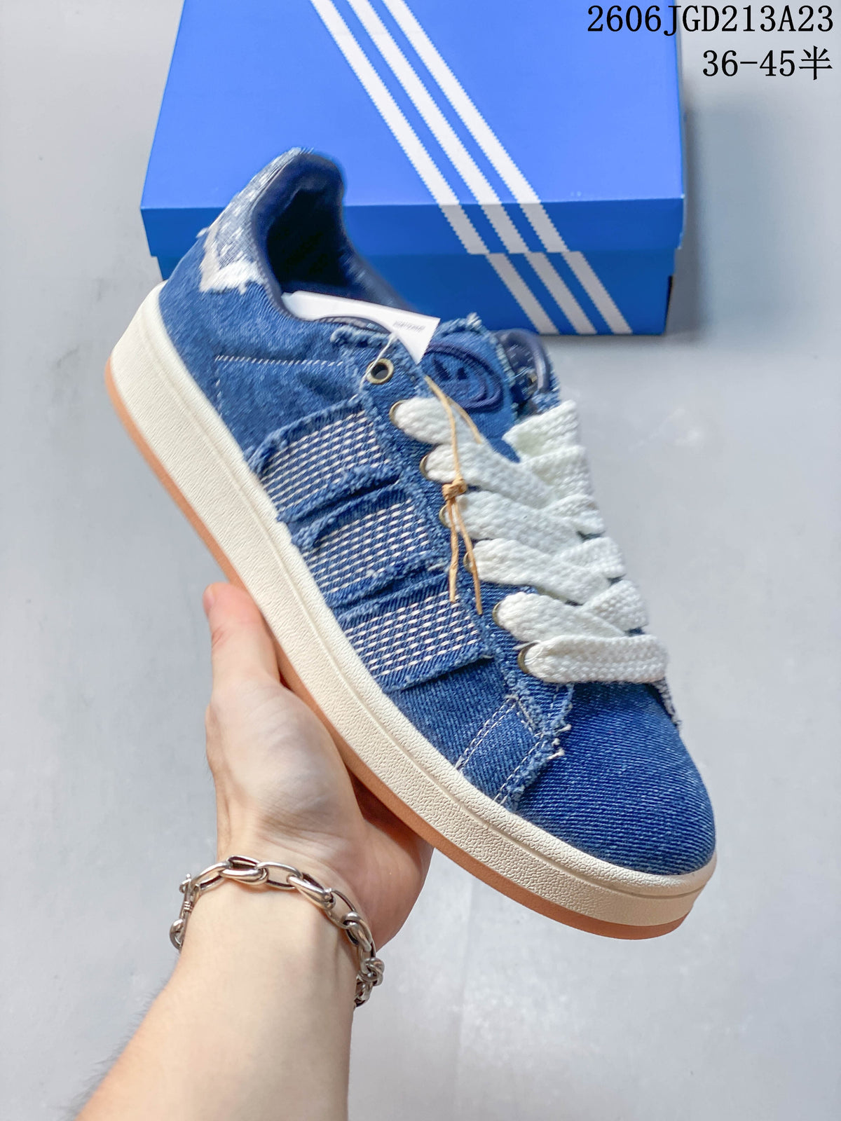 Adidas Campus 00s Denim Low-Top Sneakers, Blue