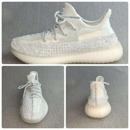 Yeezy Boost 350 V2 Reflective Sneakers in Cream White