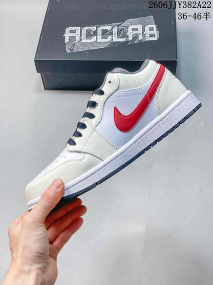 Jordan Air Jordan 1 Low White Red Grey Sneakers