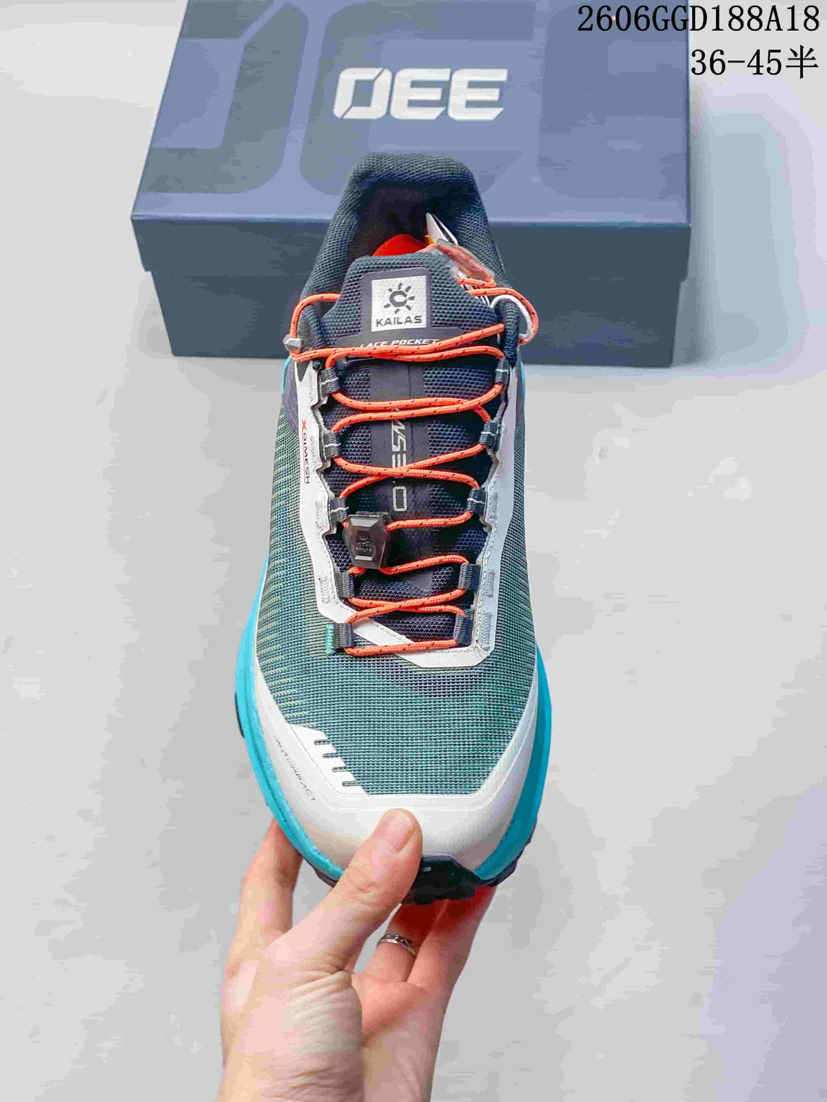 Kailas FUGA EX330 2 Trail Running Shoes, Teal/Orange