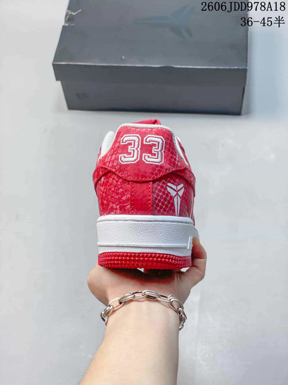 Nike Air Force 1 Low Red Patterned Sneakers 611270ASWPR