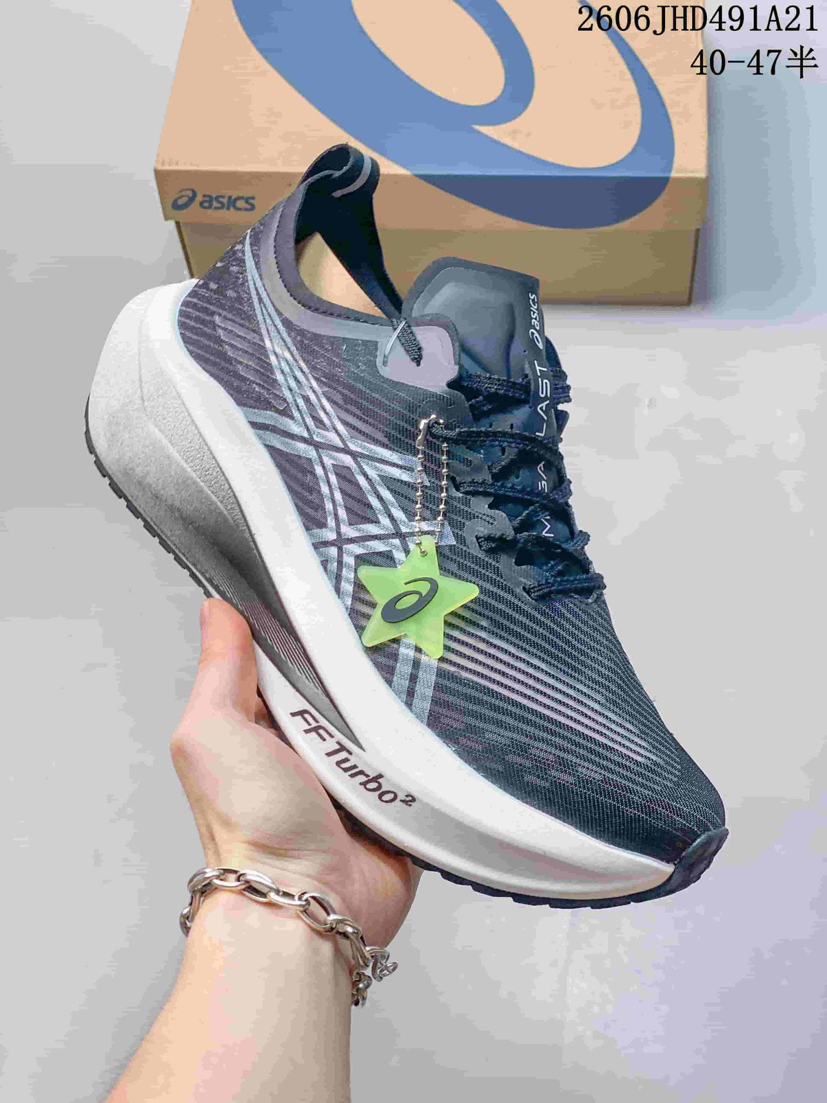 ASICS Megablast Running Shoes – Charcoal and White