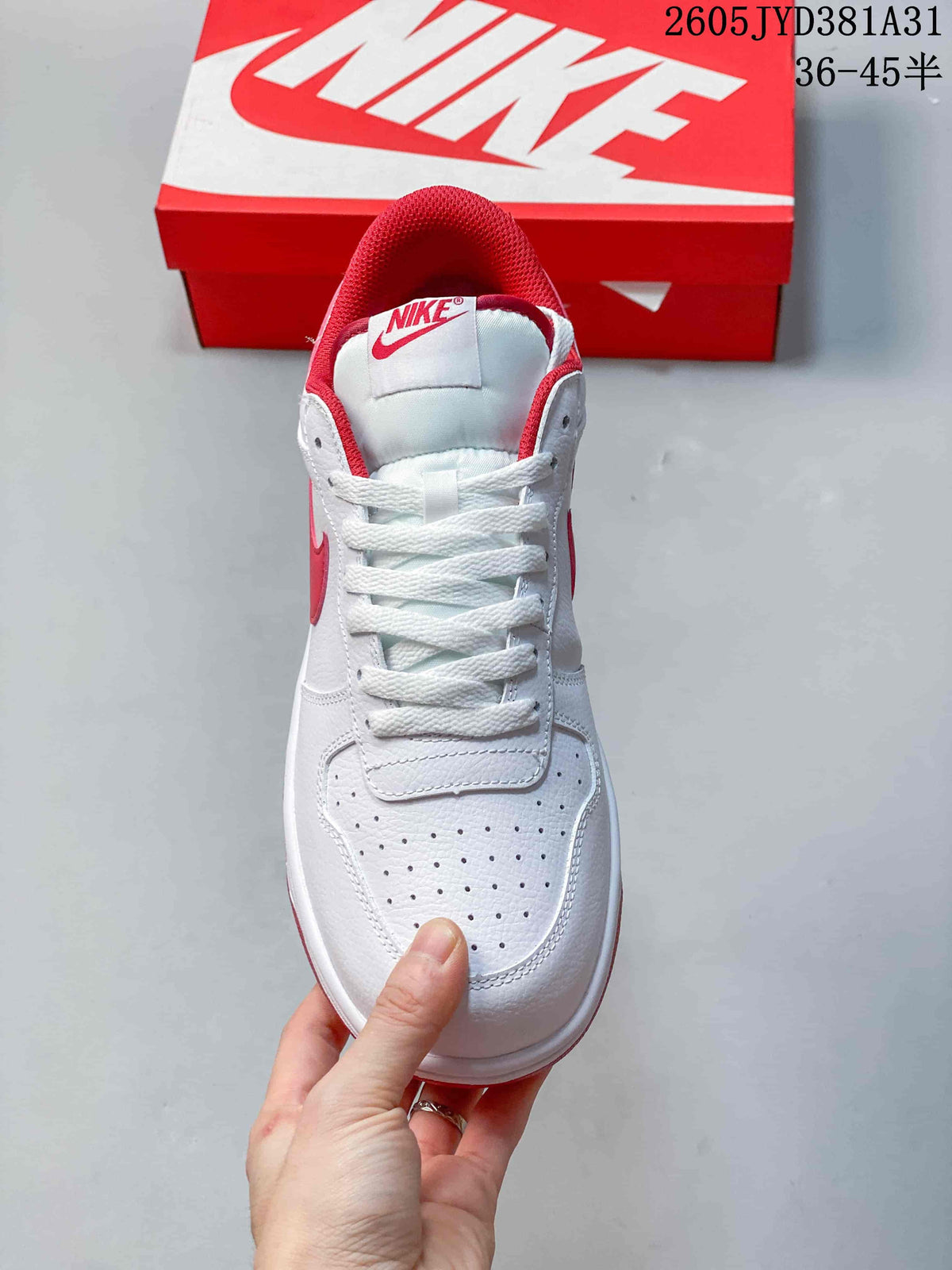 Nike Big Nike Low Lux White and Red Sneakers