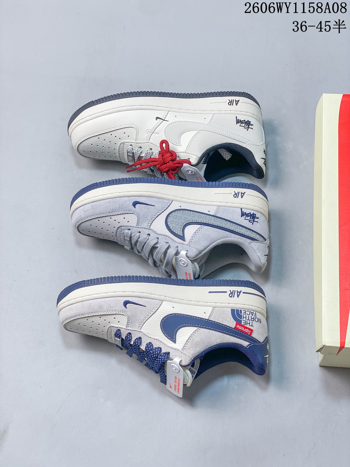 Nike Air Force 1 ’07 Low Stüssy Nebula Grey Sneakers