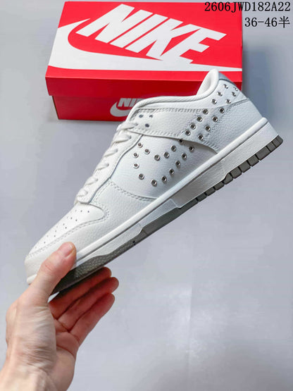 Nike Dunk Low White Studded Sneakers