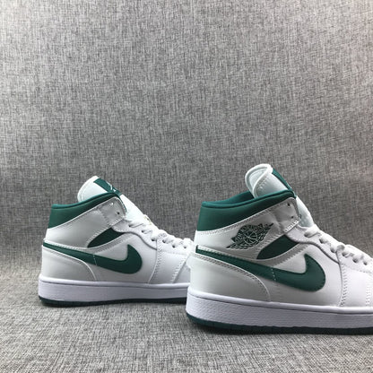 Side-by-side rear-quarter view of the two sneakers.