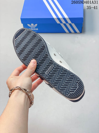 Adidas Samba Vegan OG Low-Top Sneakers, White and Gray
