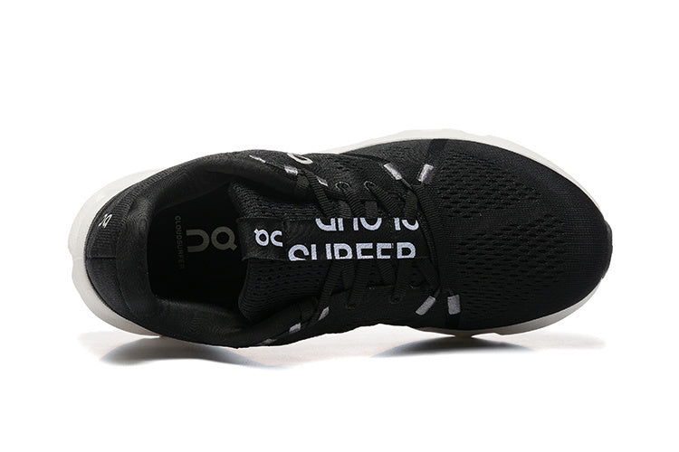 On Cloudsurfer Black White Running Sneakers