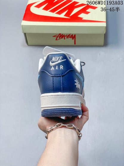 Nike Air Force 1 '07 Low Blue and Gray Sneakers