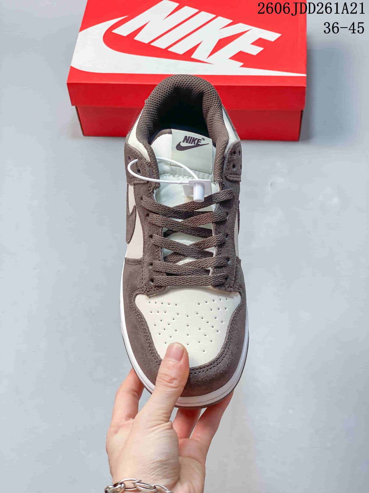 Nike Dunk Low Sneakers in Taupe and White