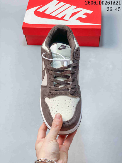 Nike Dunk Low Sneakers in Taupe and White